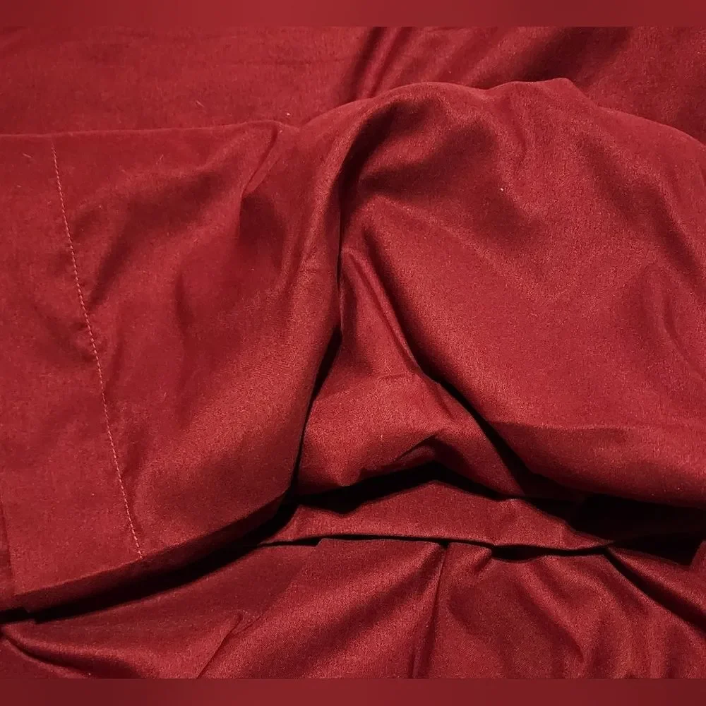 Microfiber Twin Duvet Cover Set Burgundy